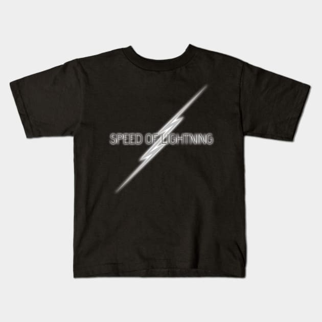 09 - Speed Of Lightning Kids T-Shirt by SanTees